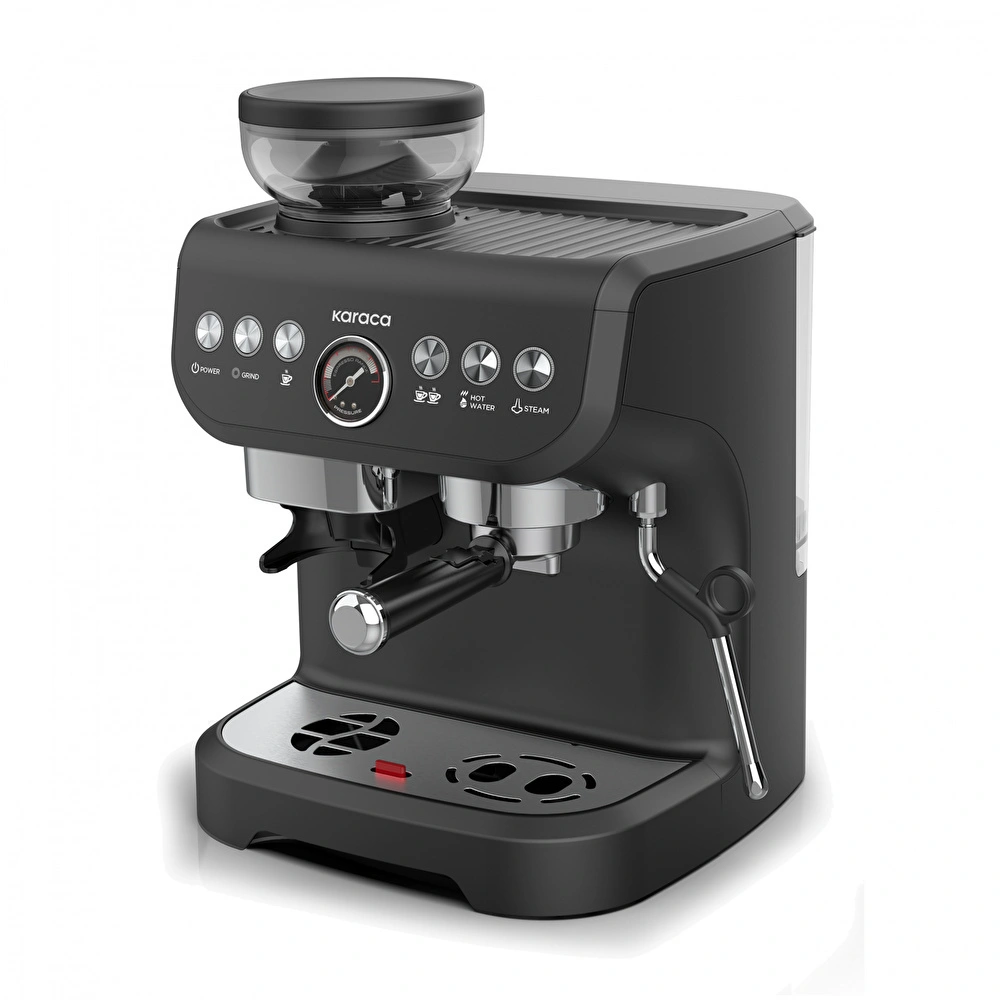 Karaca Coffee Art Barista Kahve Öğütücülü, Süt Köpürtücülü, 15 Bar Basınçlı Espresso, Latte, Cappuccino, Americano Makinesi Matte Black 2L 1450W görseli 3
