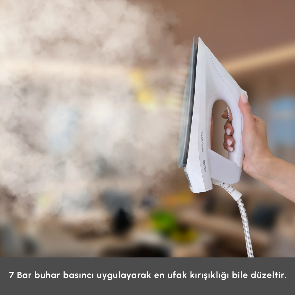 Karaca Vantuz Steammaster Buhar Kazanlı Ütü White Rose görseli 7