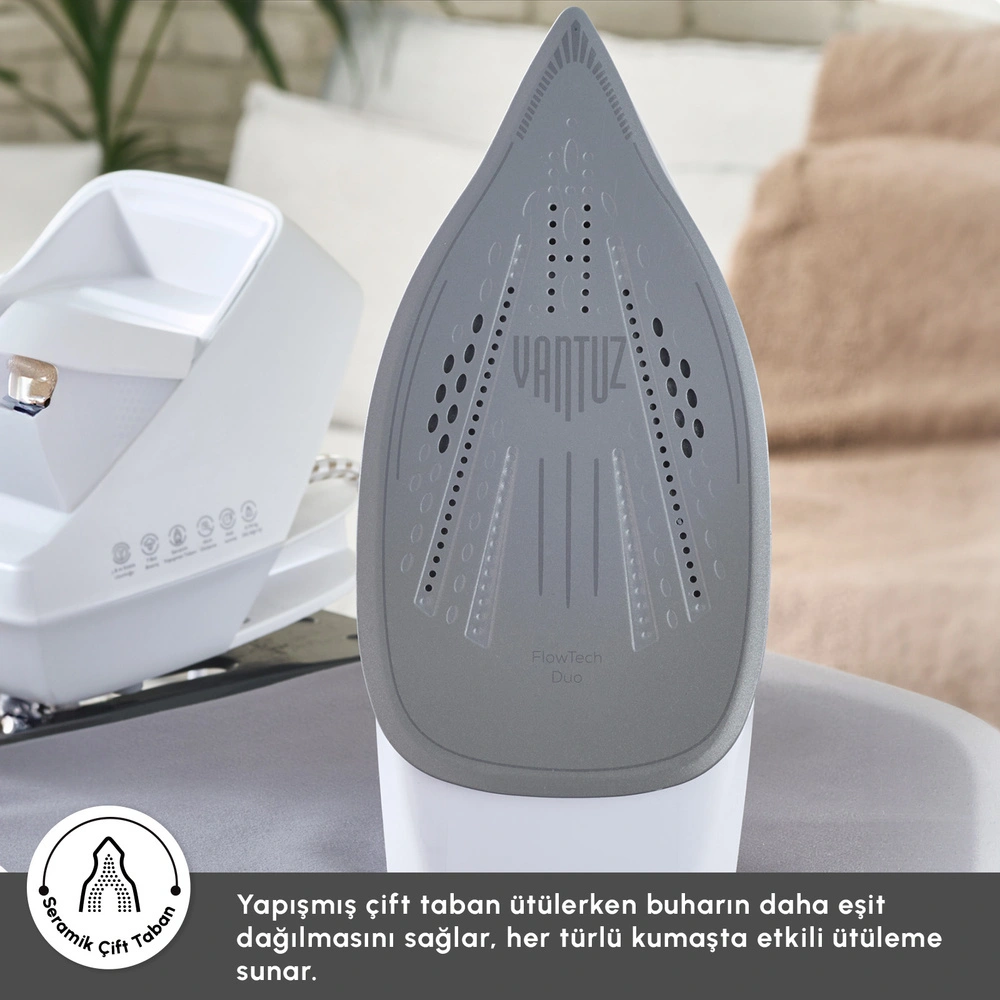 Karaca Vantuz Steammaster Buhar Kazanlı Ütü White Rose görseli 11