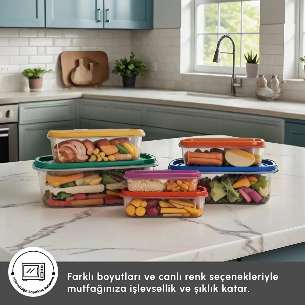 Karaca Roxy 6'lı Saklama Kabı Renkli görseli 3