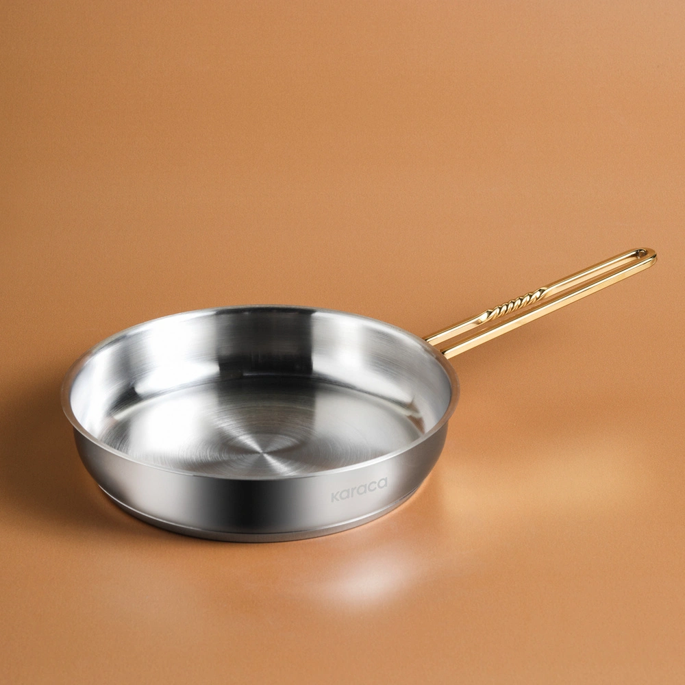 Karaca Maçka İndüksiyon Tabanlı Çelik Tava 14 Cm Gold  görseli 1