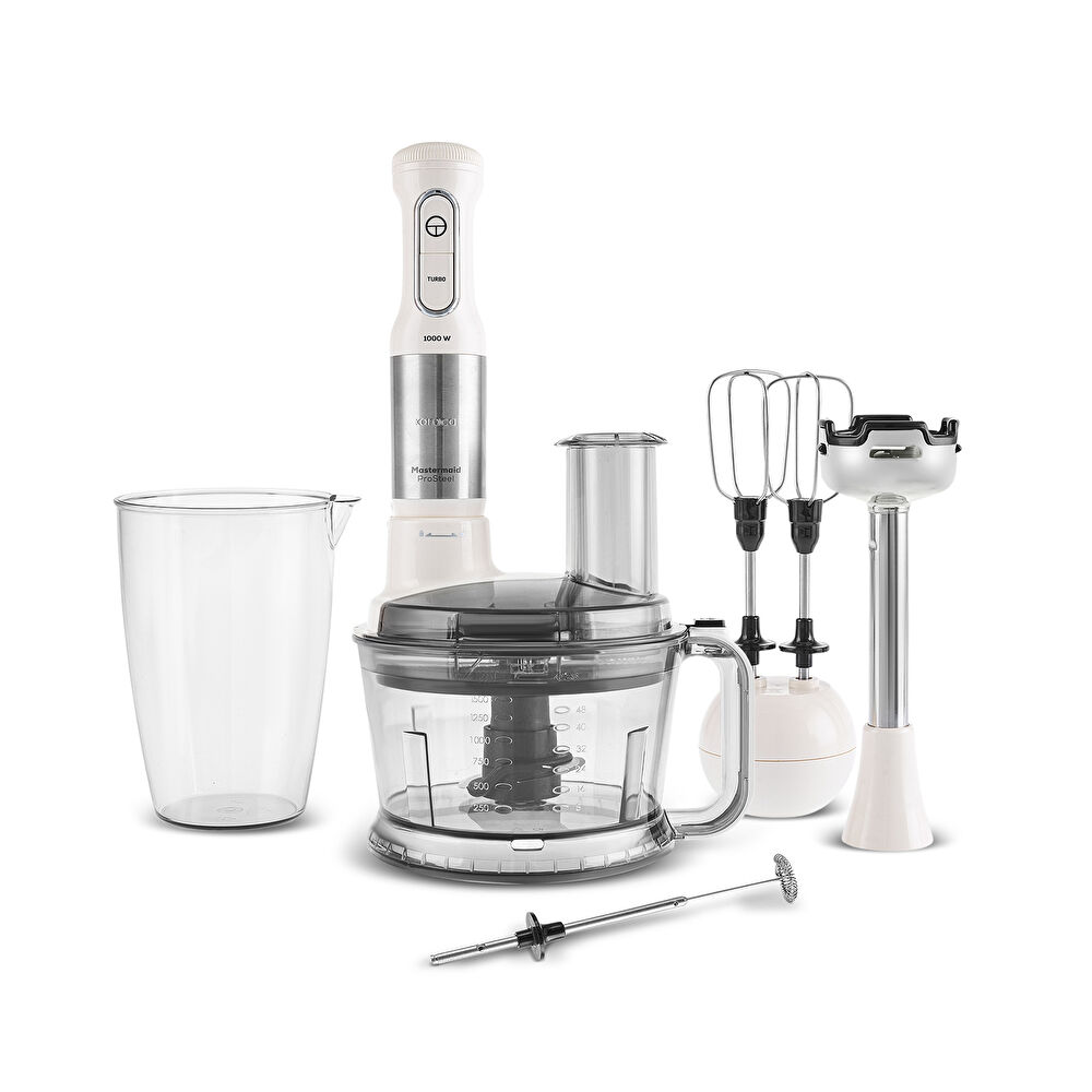 Karaca Prosteel 7 in 1 Süt Köpürtücülü Mutfak Robotu 1000W Black thumbnail 4