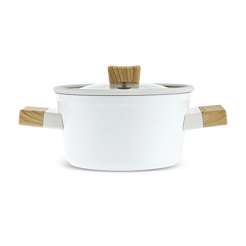 Karaca x Refika Swiss Crystal Creamy Wood Tencere 14 cm