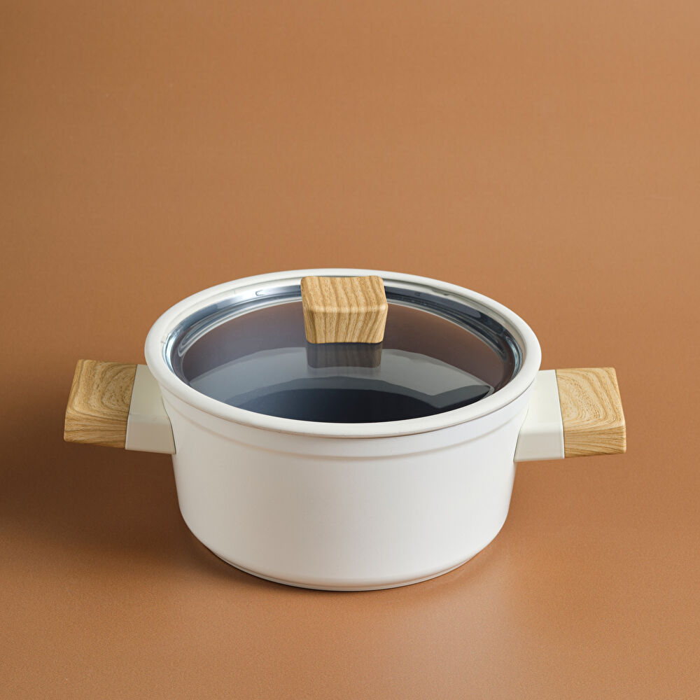 Karaca x Refika Swiss Crystal Creamy Wood Tencere 24 cm