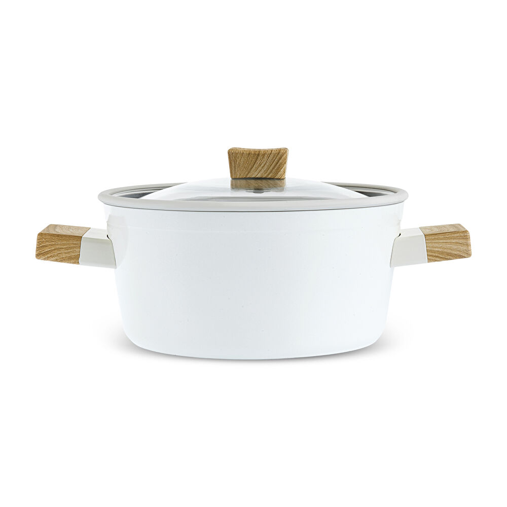 Karaca x Refika Swiss Crystal Creamy Wood Tencere 24 cm thumbnail 2