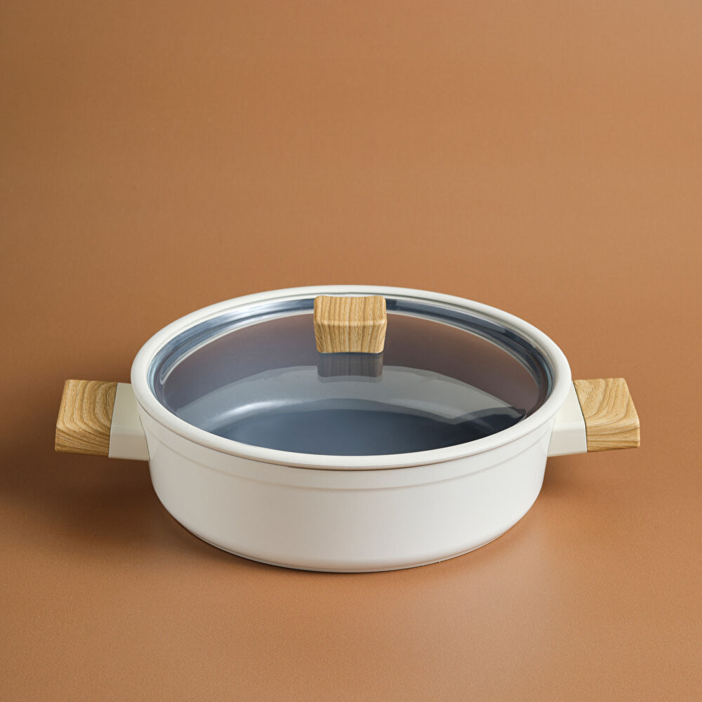 Karaca x Refika Swiss Crystal Creamy Wood Karnıyarık Tencere 30 cm