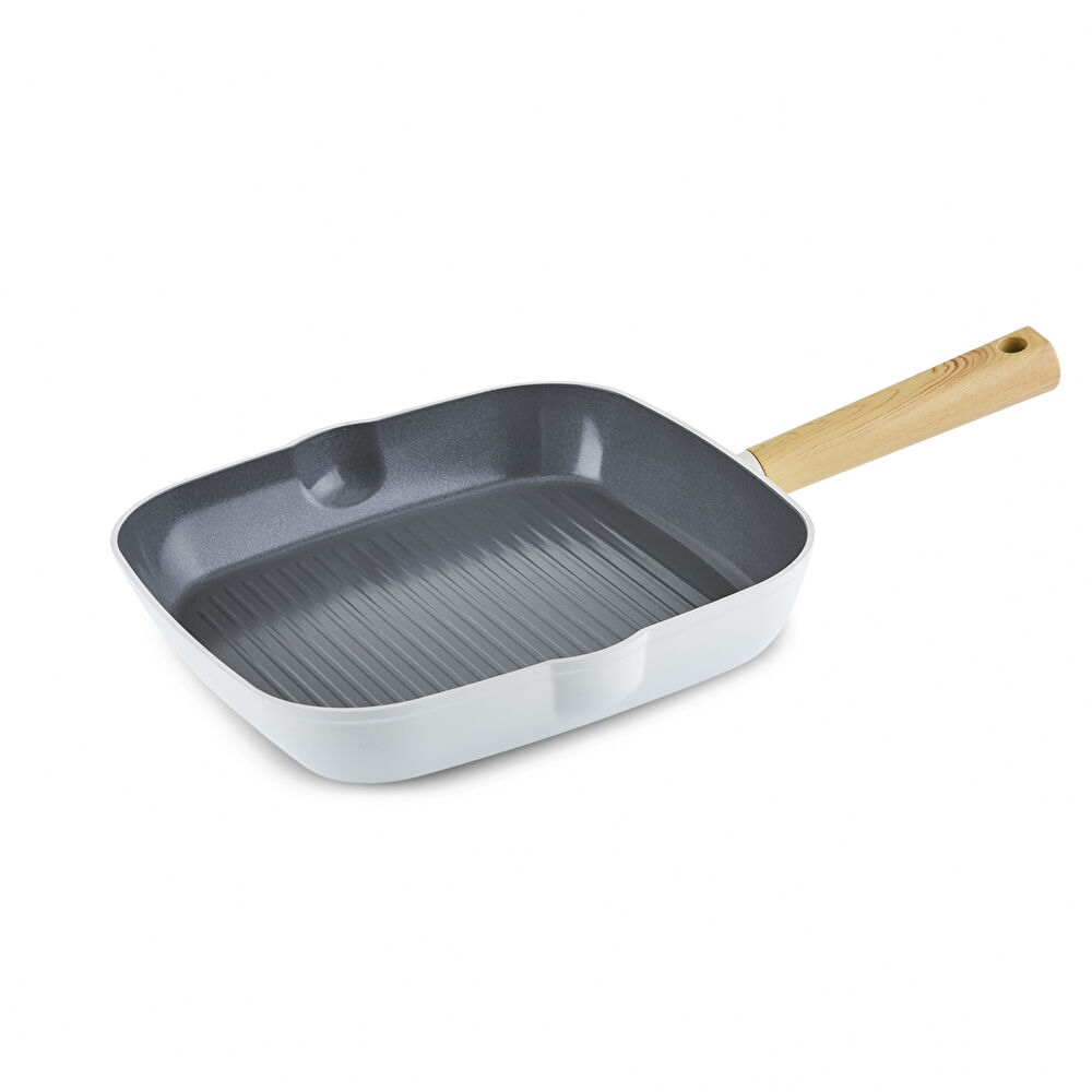 Karaca x Refika Swiss Crystal Creamy Wood Grill Tava 28 cm