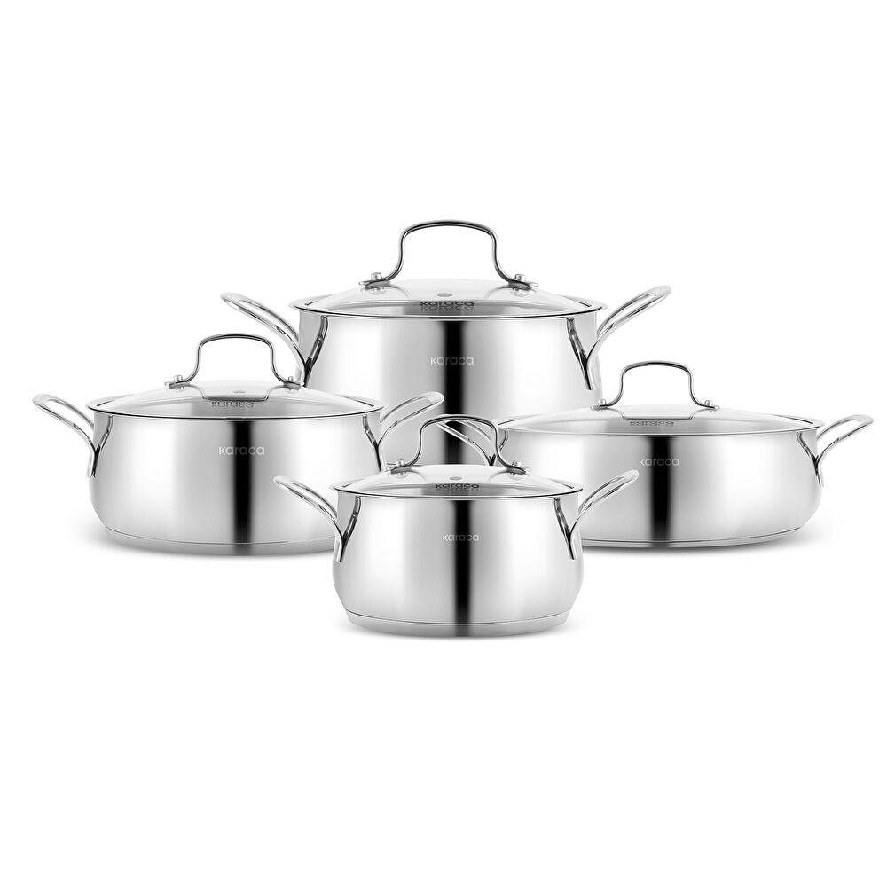 Karaca Arena 8 Parça Çelik Tencere Seti thumbnail 2