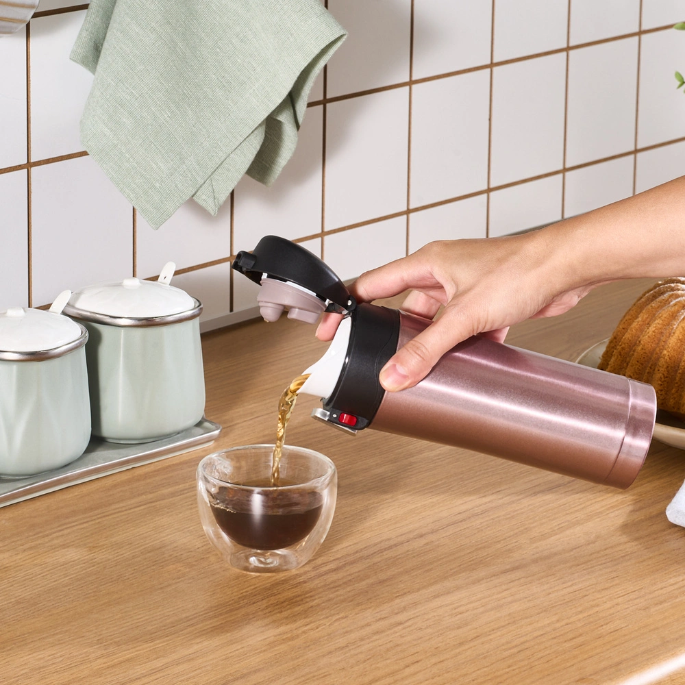 Karaca Pluton Çelik Sızdırmaz Termos Rose Gold 450 ml görseli 7