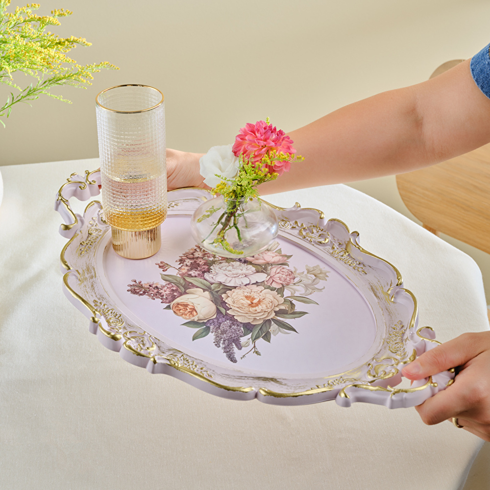 Karaca Buket Oval Tepsi 47 Cm Renkli görseli 2