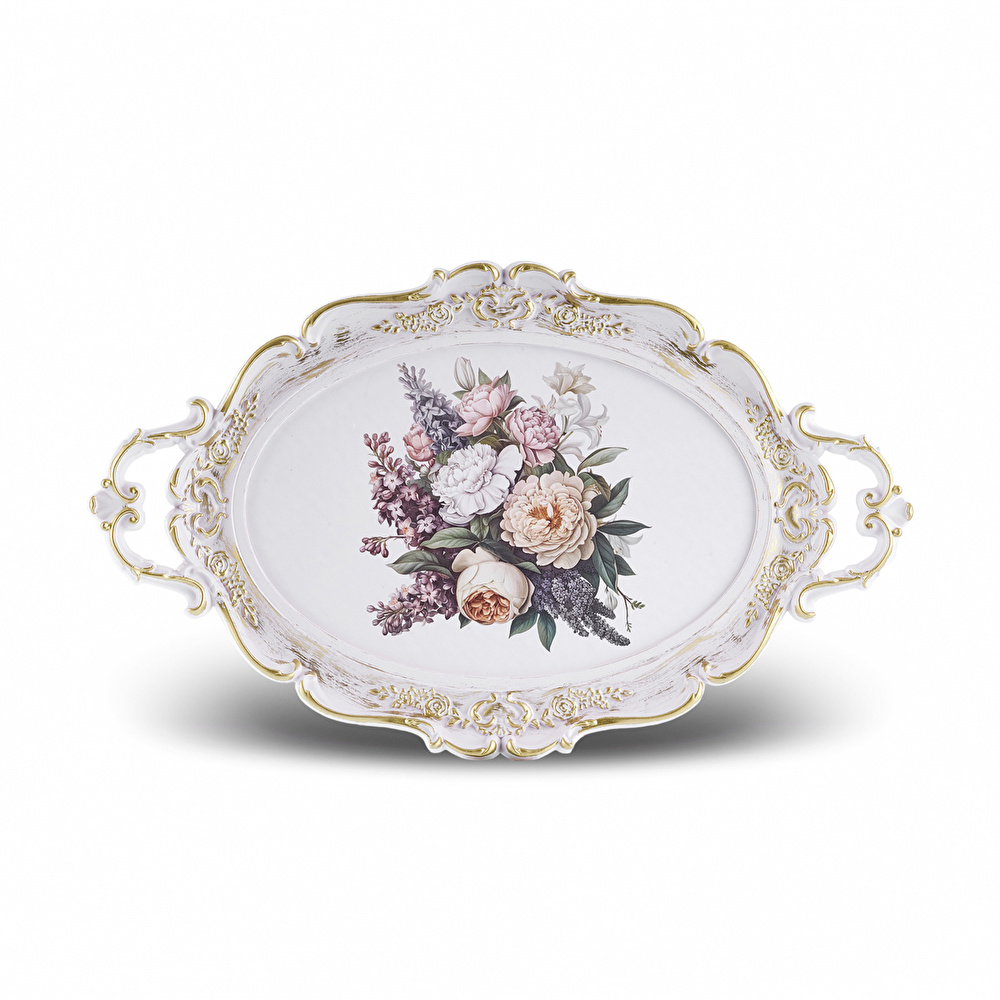 Karaca Buket Oval Tepsi 47 Cm Renkli görseli 4