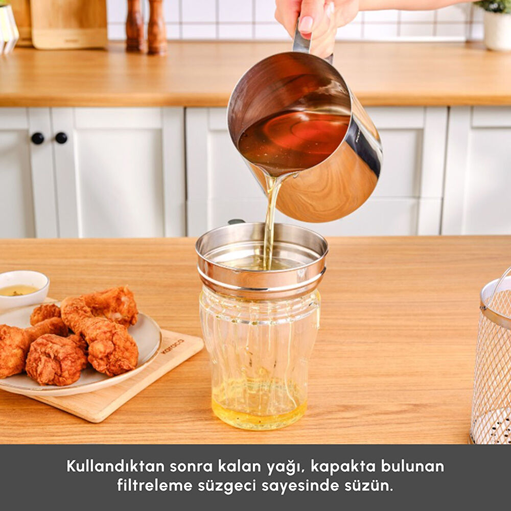 Karaca Mutfaksever Çelik Kızartma Potu 2L thumbnail 7