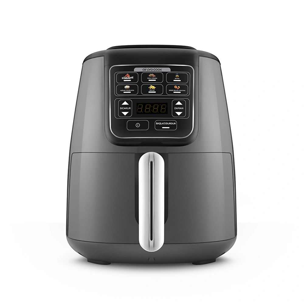 Karaca Air Pro Cook Köz Steel XL Çelik Hazneli Airfryer Space Gray 4L görseli 2
