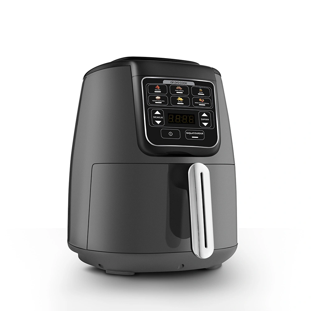 Karaca Air Pro Cook Köz Steel XL Çelik Hazneli Airfryer Space Gray 4L görseli 5