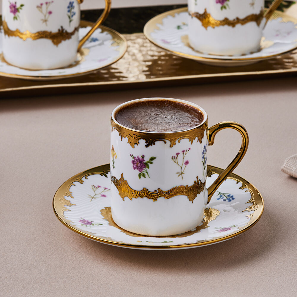 Karaca Bihter 6 Kişilik Kahve Fincan Takımı 90 ml thumbnail 6