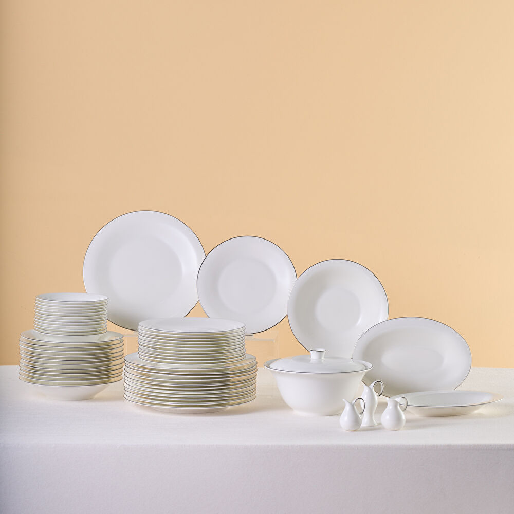 Karaca Fine Pearl Fame 55 Parça 12 Kişilik Yemek Takımı Gold thumbnail 9