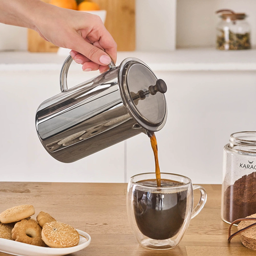 Karaca Alina French Press Gri 800 ml görseli 4