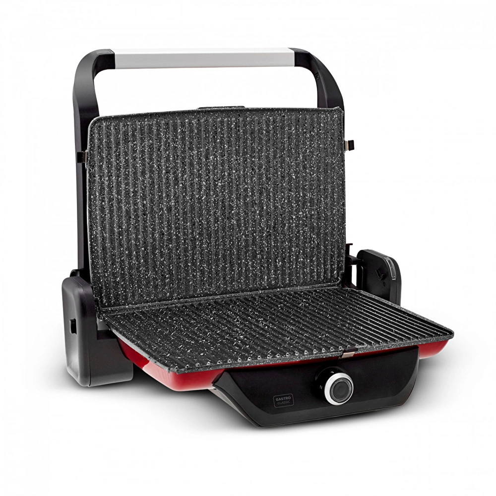 Karaca Gastro Classic 6 Dilim Kapasiteli Izgara ve Tost Makinesi Rouge Red 2000W görseli 2
