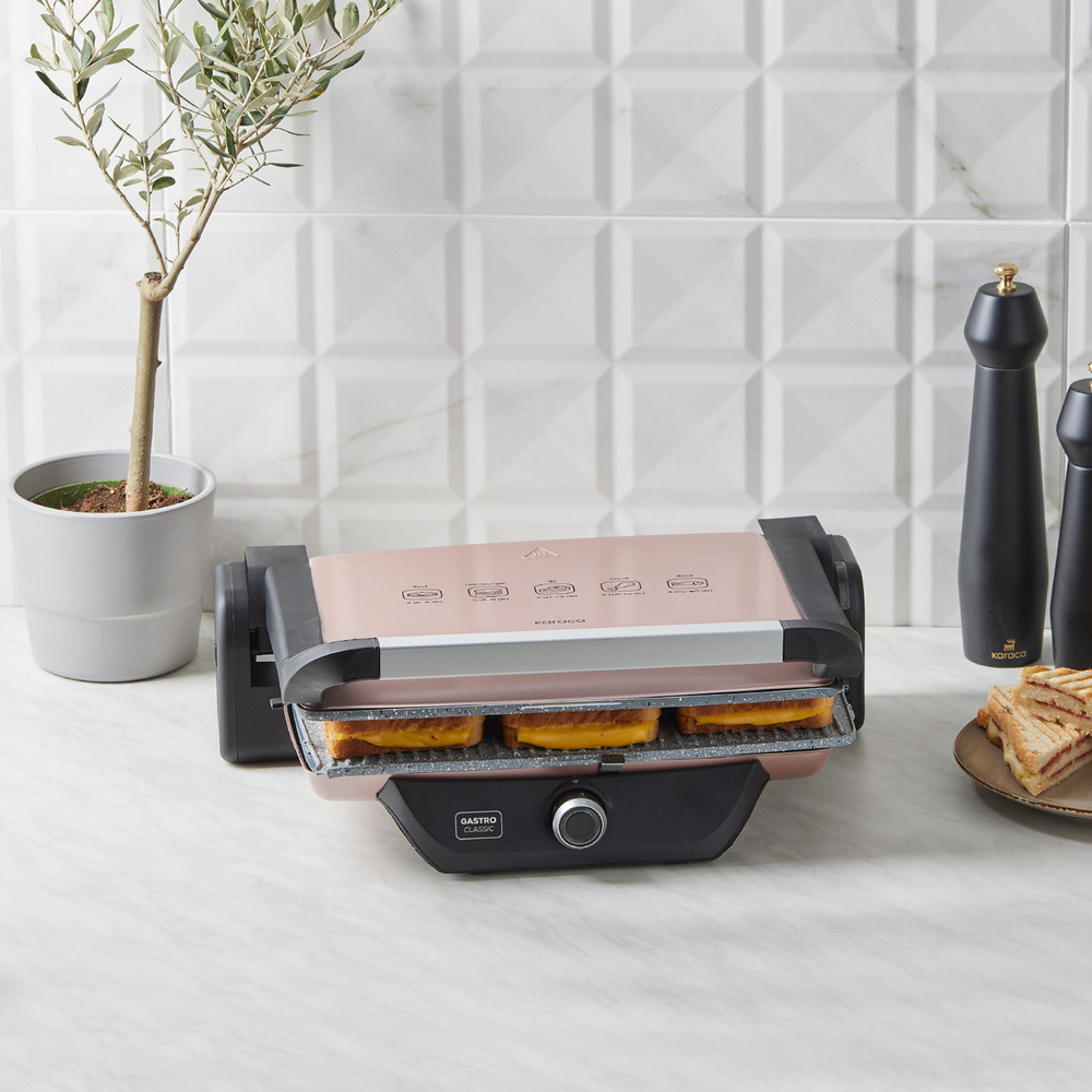 Karaca Gastro Classic Izgara ve Tost Makinesi Rosegold 6 Dilim Kapasiteli görseli 4