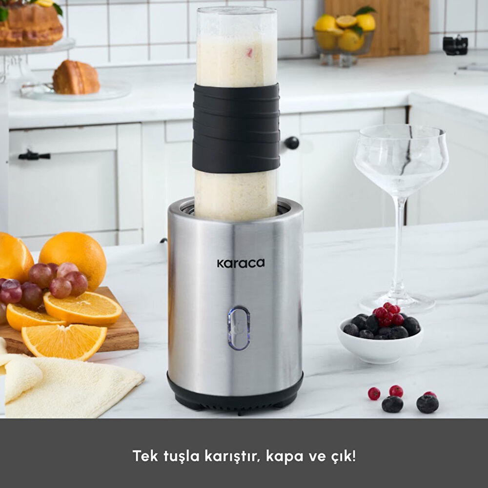 Karaca Smooth and Move Inox 350W Personal Kişisel Smoothie Blender thumbnail 4