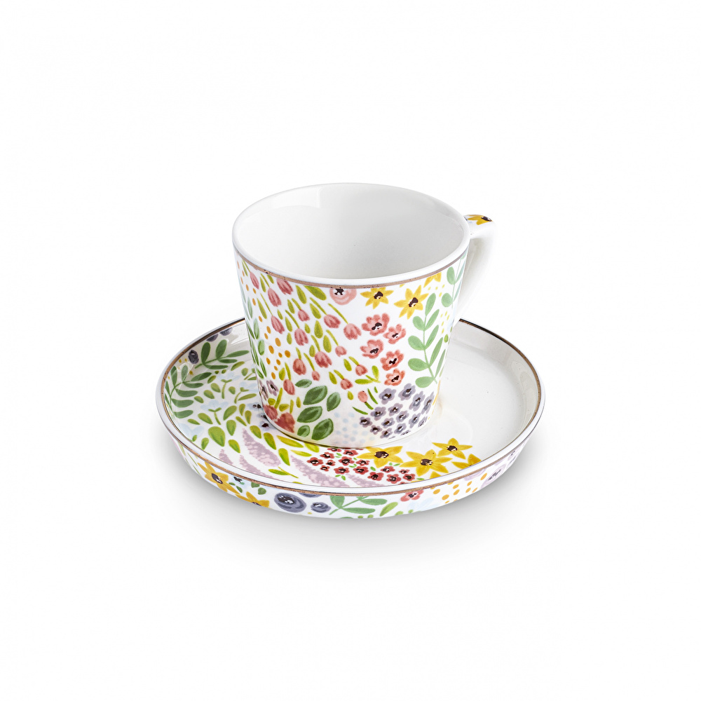 Karaca Fiore Kahve Fincanı ve Tabağı 105 ml görseli 5