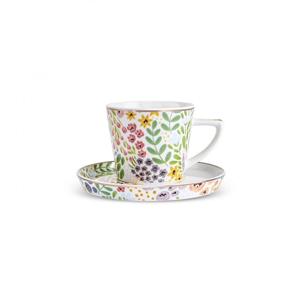 Karaca Fiore Kahve Fincanı ve Tabağı 105 ml görseli 6