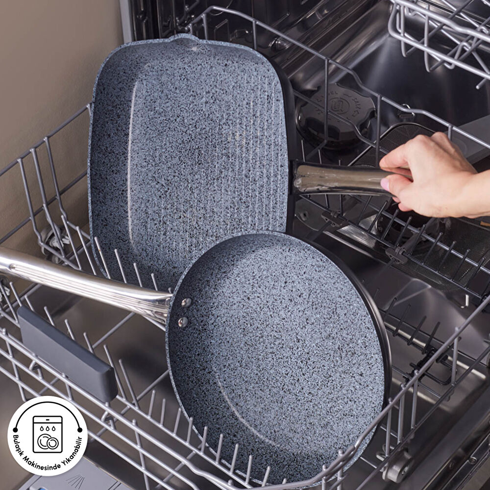 Karaca Biogranit Power-Inox Monet 2 Parça Tava Grill Set Siyah thumbnail 5