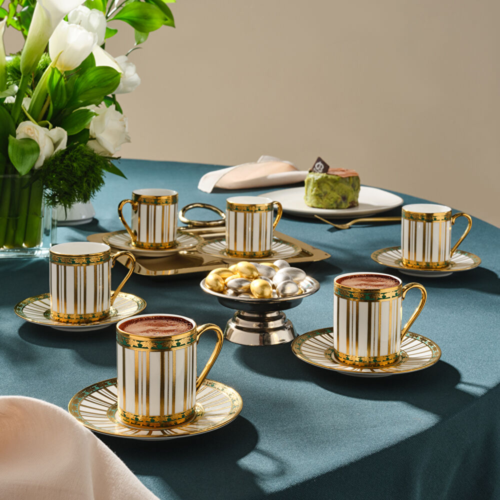 Karaca Mahidevran 6 Kişilik Kahve Fincan Takımı 80 Ml