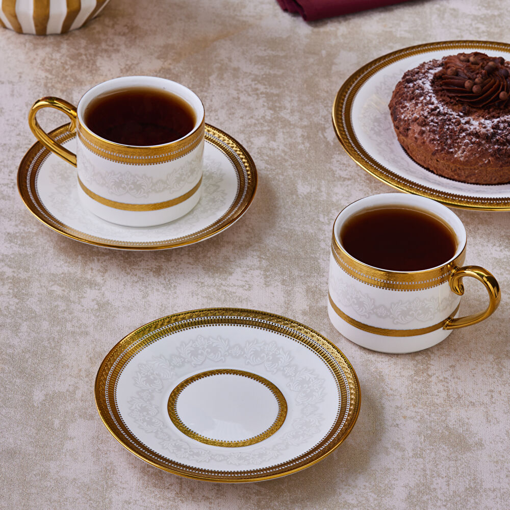 Karaca Royal Bone Charlotte 2 Kişilik Çay Fincan Takımı