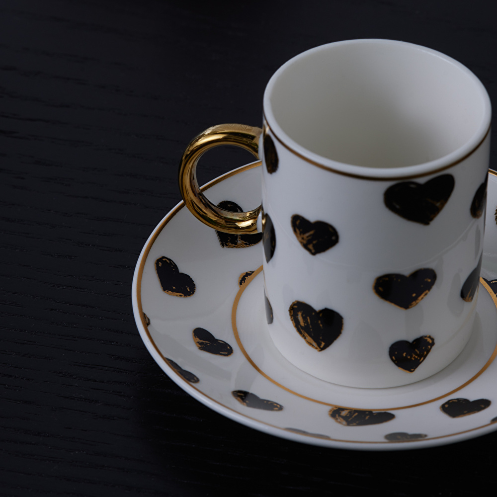 Karaca Perry Kalpli 6 Kişilik Kahve Fincan Takımı 90 Ml thumbnail 5