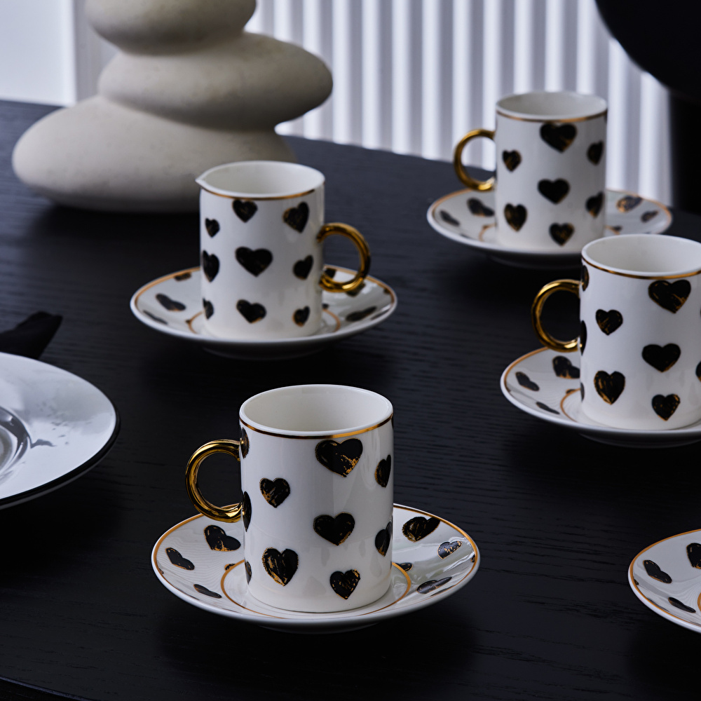 Karaca Perry Kalpli 6 Kişilik Kahve Fincan Takımı 90 Ml thumbnail 6