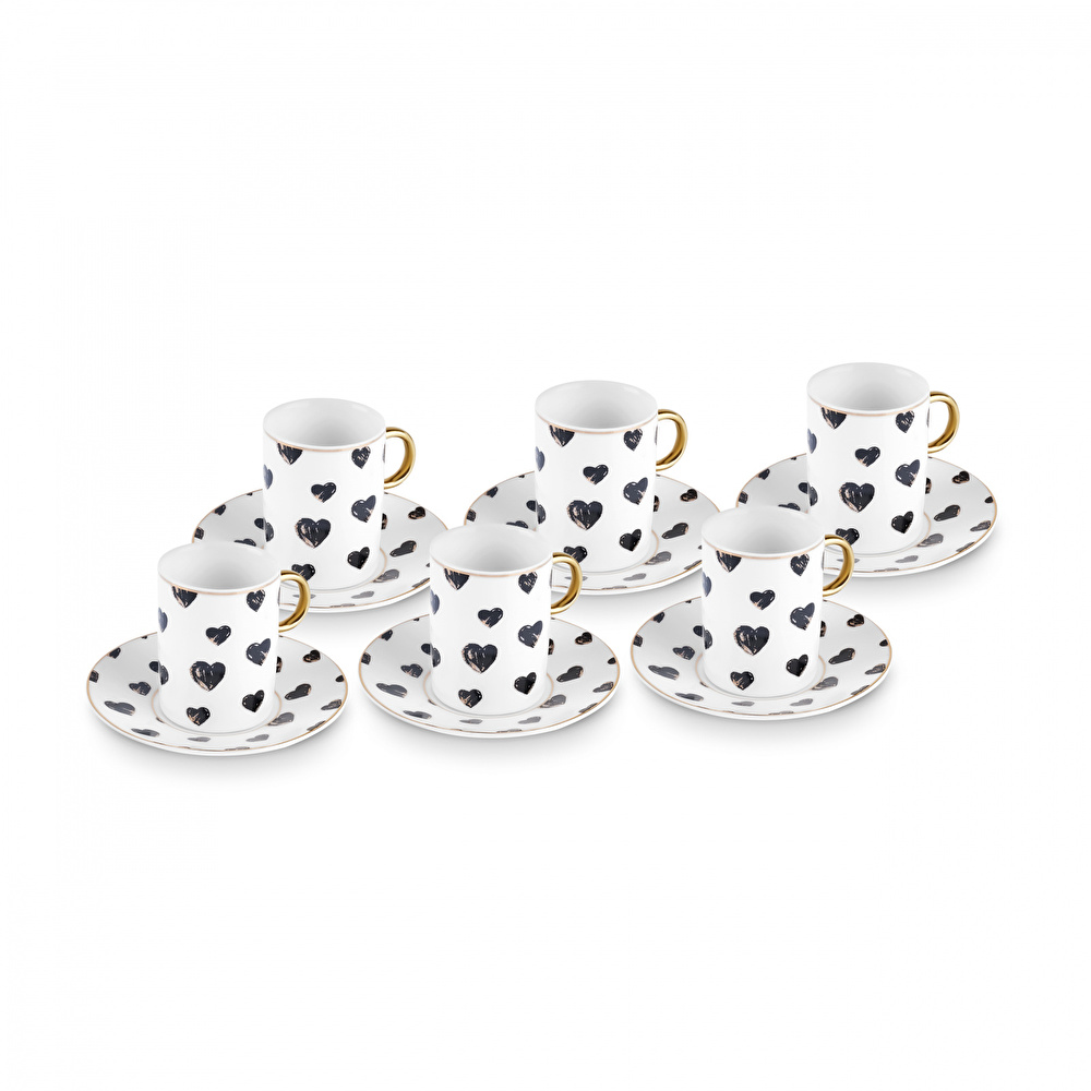 Karaca Perry Kalpli 6 Kişilik Kahve Fincan Takımı 90 Ml thumbnail 7