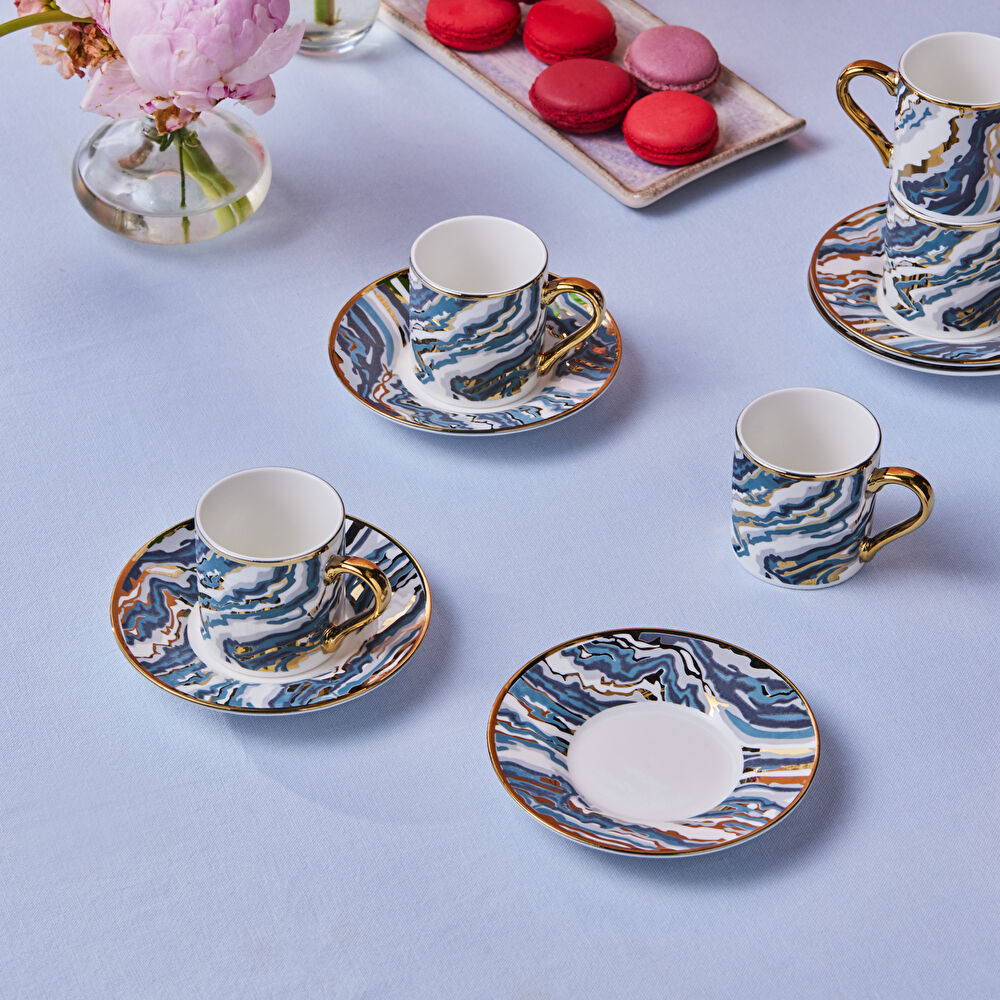 Karaca Ocean 6 Kişilik Kahve Fincan Takımı 90 Ml thumbnail 5