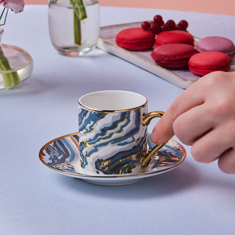 Karaca Ocean 6 Kişilik Kahve Fincan Takımı 90 Ml thumbnail 6