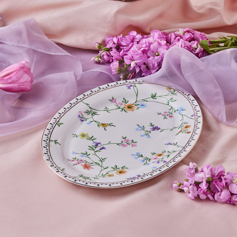 Karaca Minton Kayık Tabak 35 Cm görseli 1