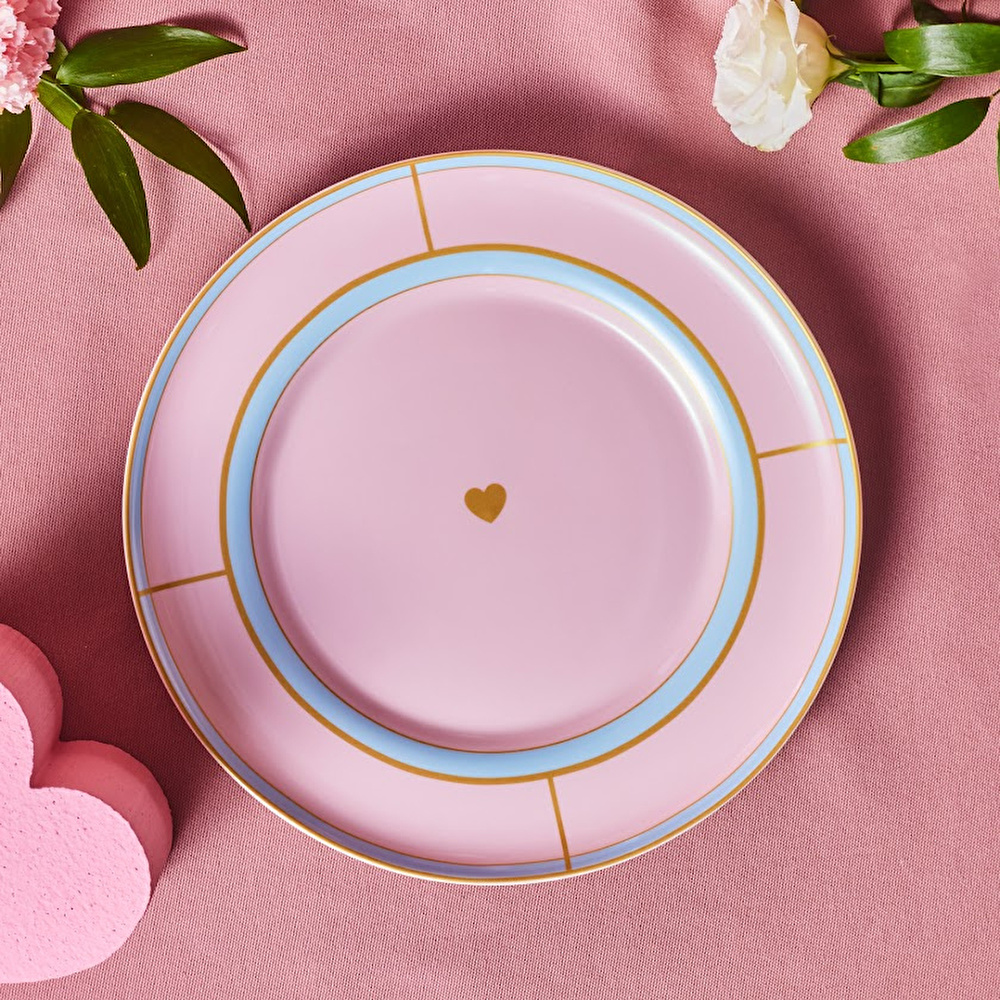 Karaca Talya Servis Tabağı Pembe 25 cm  görseli 3