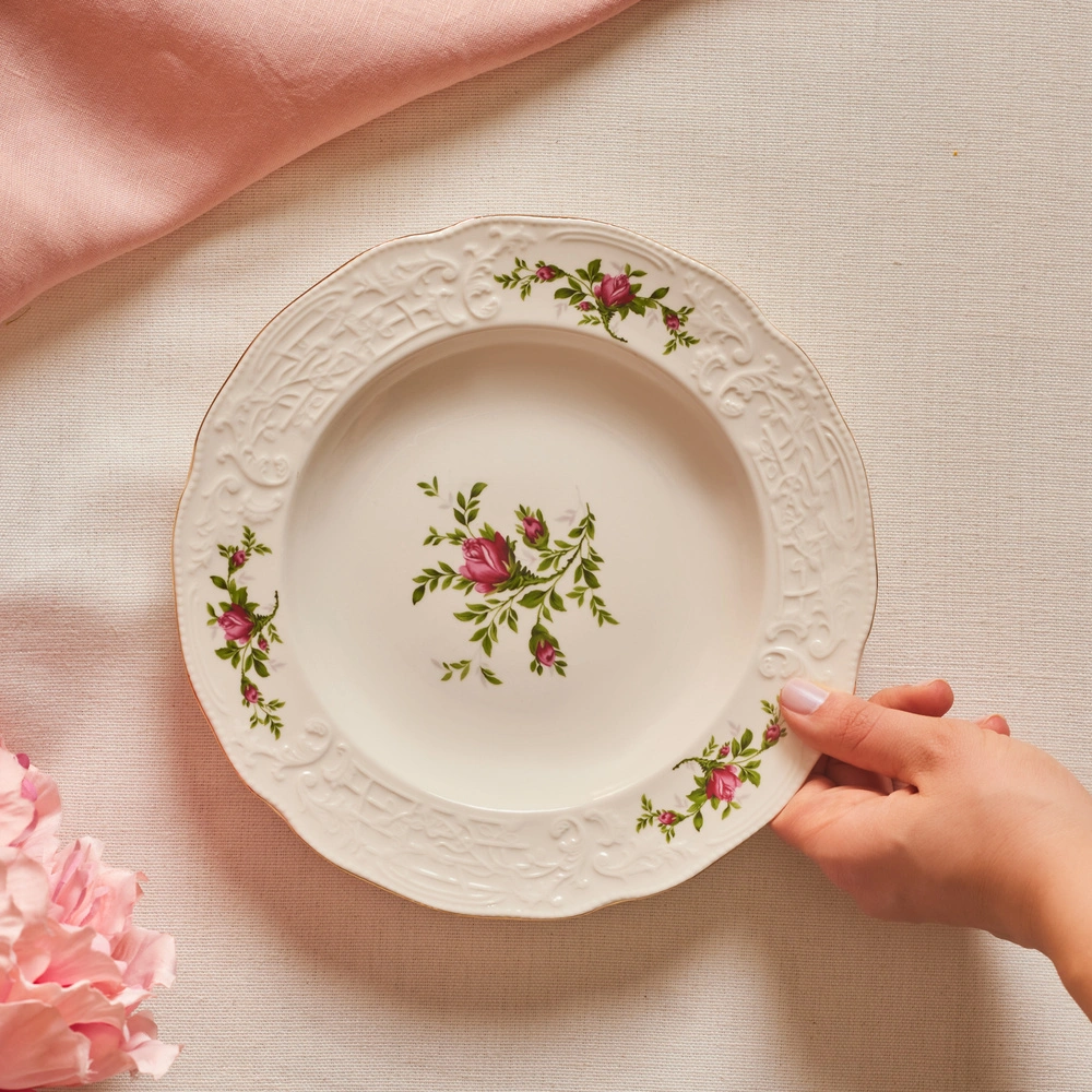 Karaca Vintage Rose Çukur Tabak 22 cm görseli 4