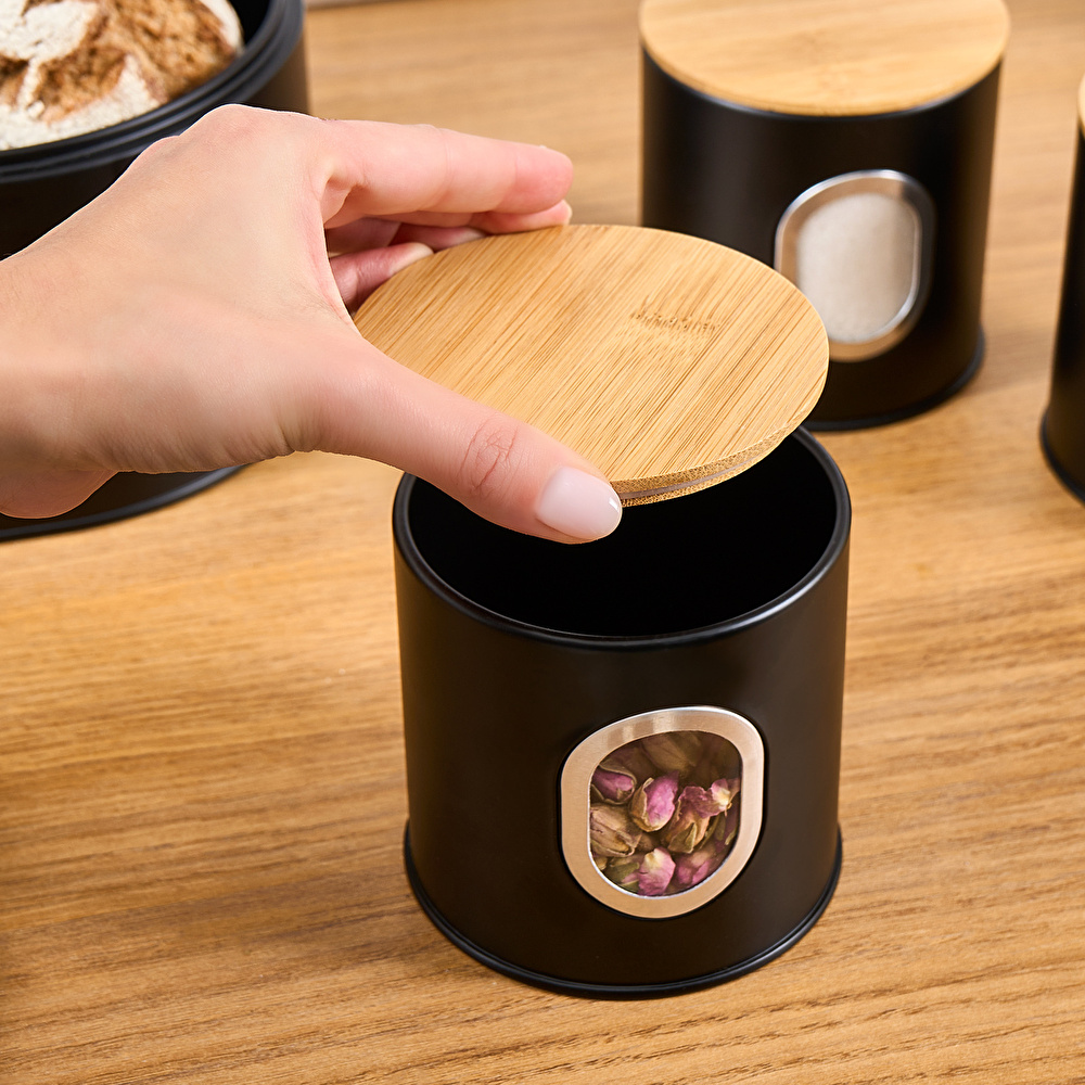 Karaca Premium Ekmek Kutusu-Saklama Kabı Hediyeli Siyah thumbnail 6