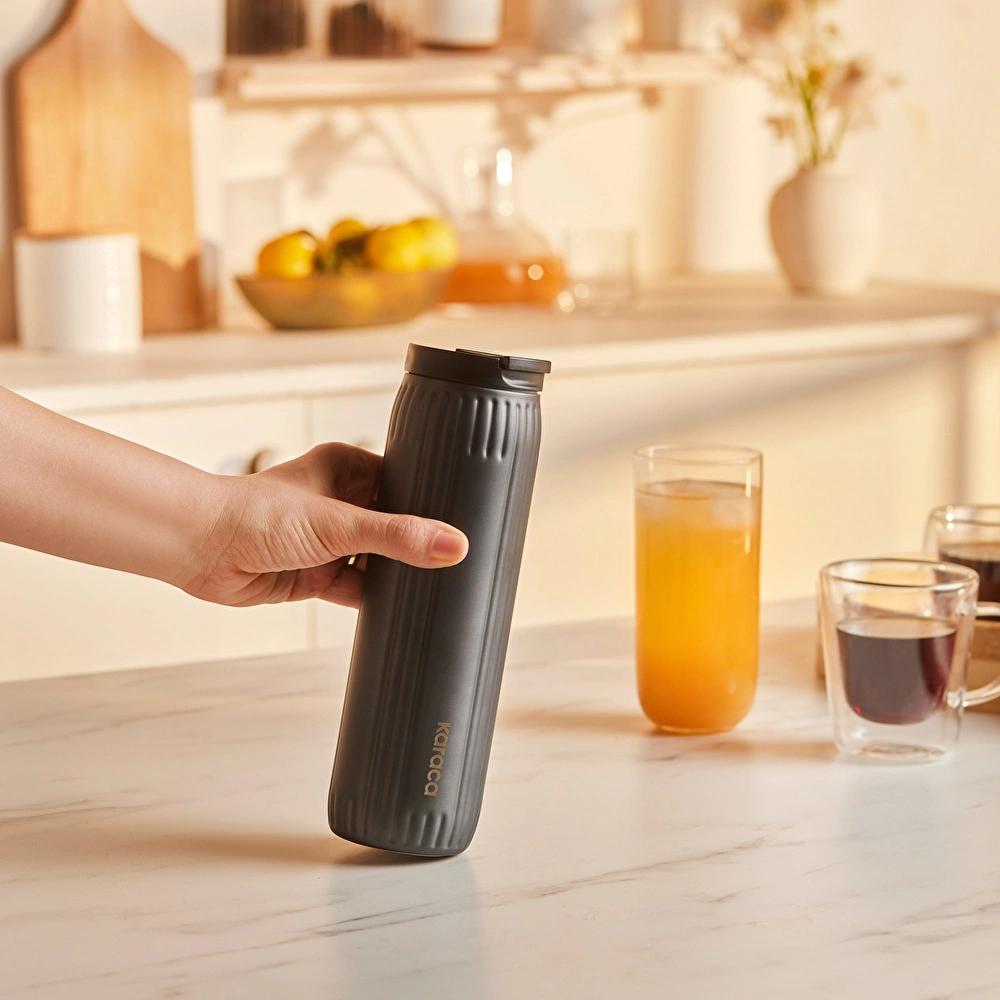Karaca Rimo Sızdırmaz Çelik Termos 600 ml Antrasit görseli 7
