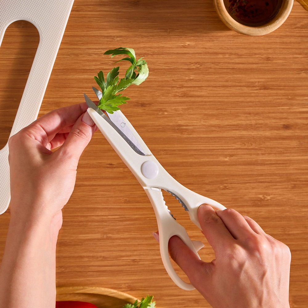 Karaca Sharp 4 in 1 6 Parça Kesme Tahtalı Bıçak Seti Krem görseli 4