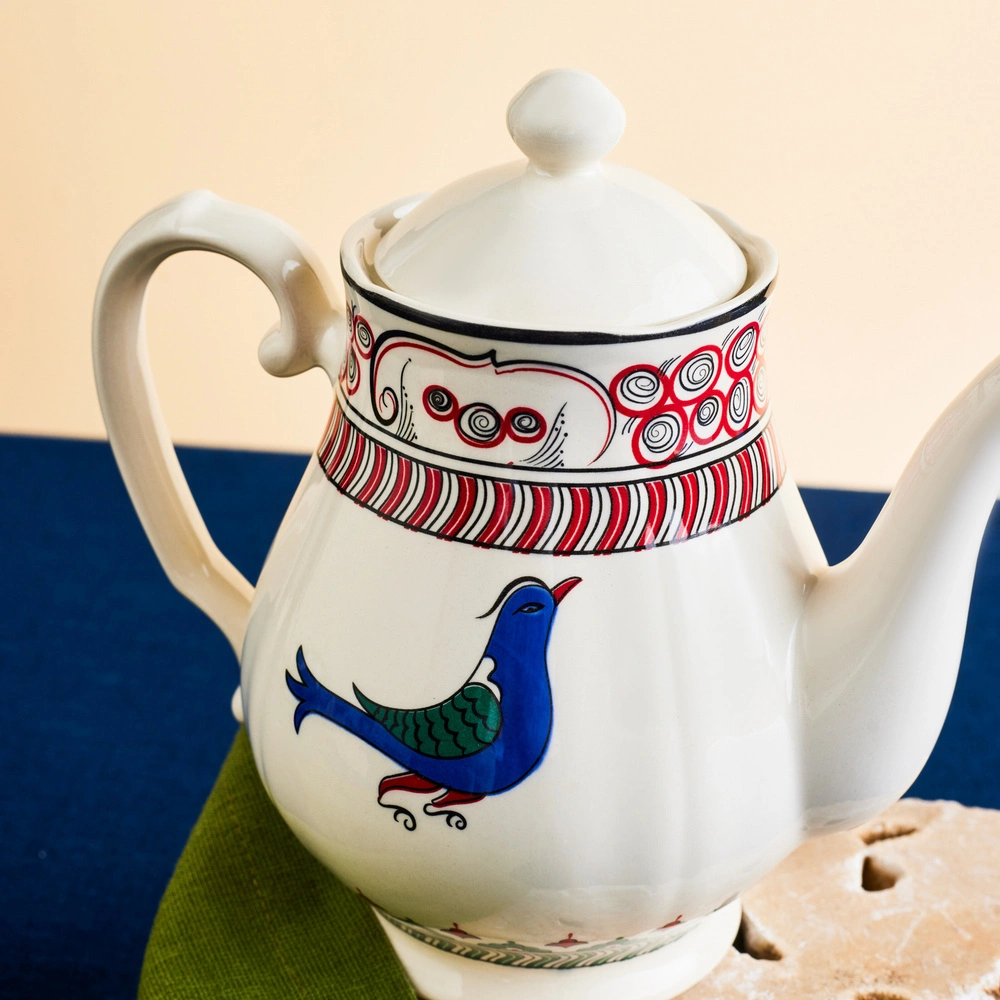 Karaca x Ömür Akkor İznik Kuş Demlik 965 ml görseli 5
