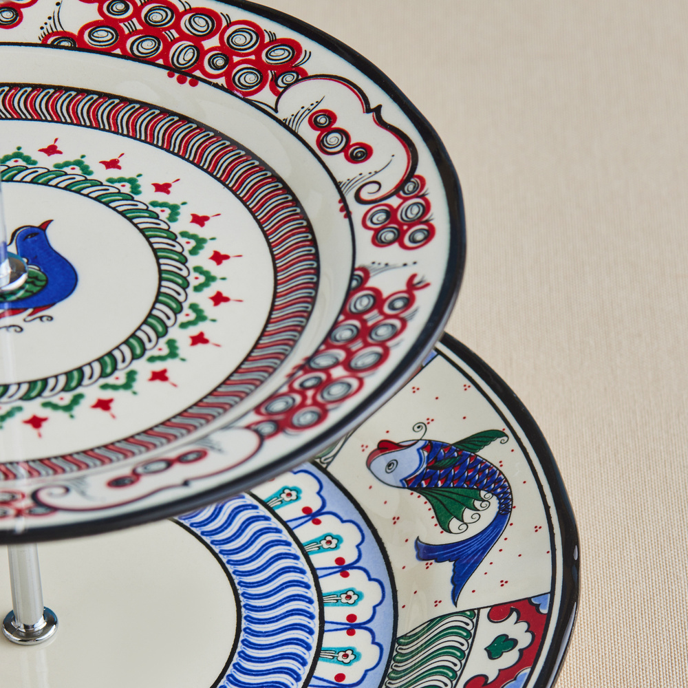 Karaca x Ömür Akkor İznik Katlı Kurabiyelik 26 cm görseli 3