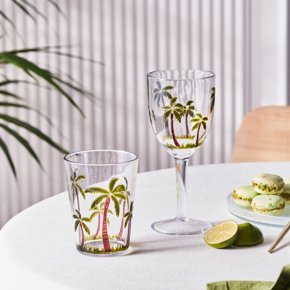 Karaca Palmera Akrilik Su Bardağı 430 ml Şeffaf  görseli 2
