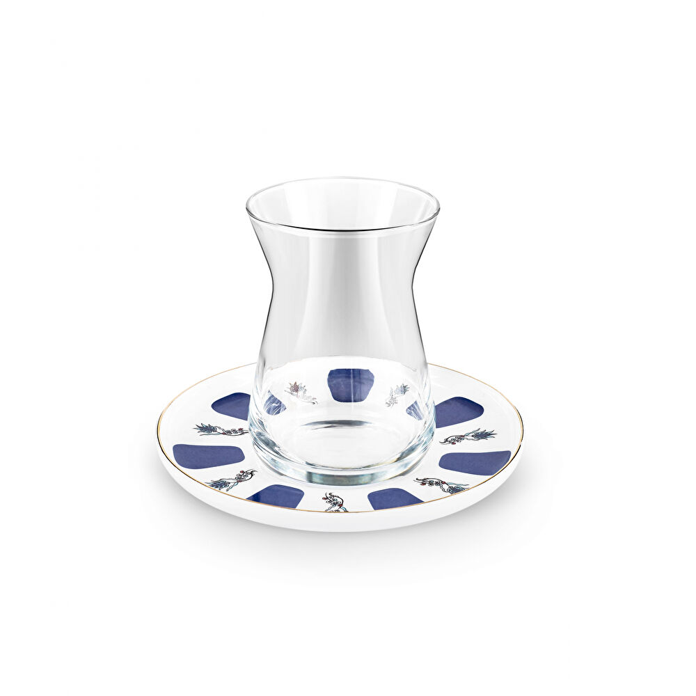 Karaca İznik 6 Kişilik 12 Parça Çay Seti 12 cm thumbnail 2