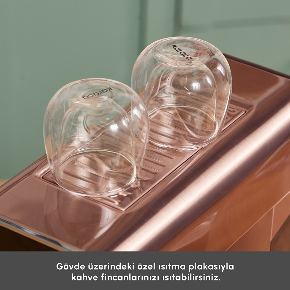 Karaca MyCaffe Barista S20 Entegre Süt Hazneli Otomatik Espresso ve Latte Makinesi Copper 900 ml 1360W görseli 10