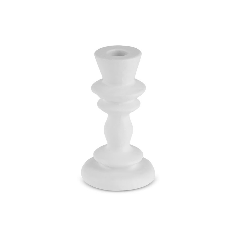 Karaca Home Stone Şamdan Beyaz 8,3x8,3x15 cm görseli 2