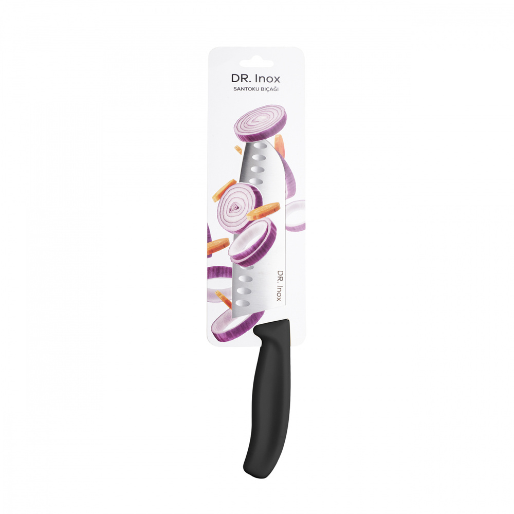 Dr. Inox Santoku Bıçağı 30 cm Siyah görseli 6