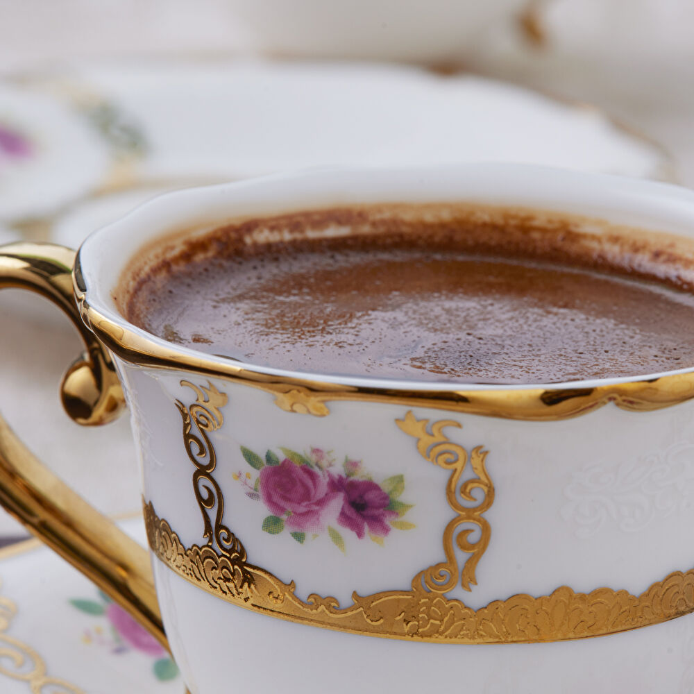 Karaca Royal Bone Elizabeth 6 Kişilik Kahve Fincan Takımı 90 Ml thumbnail 7