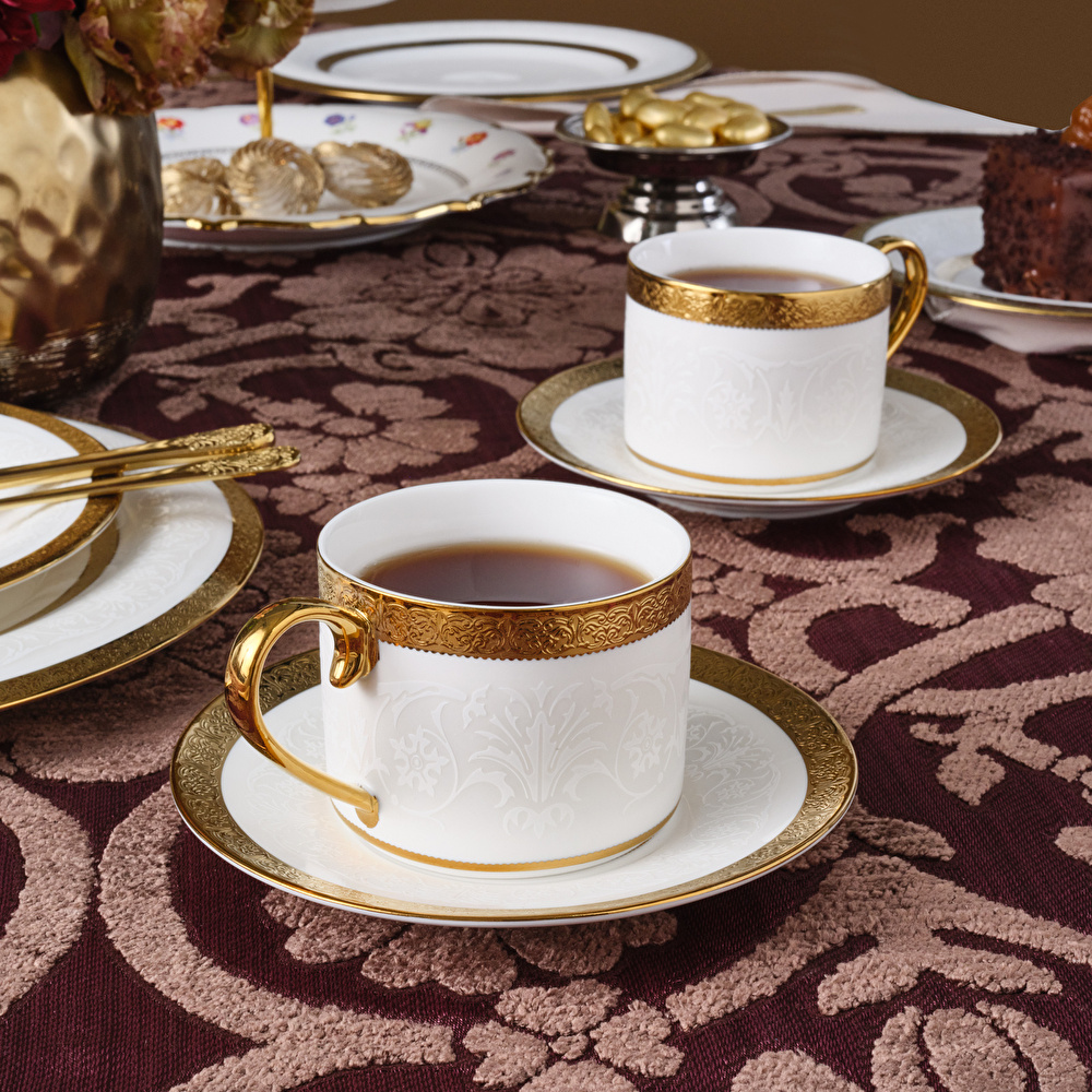 Karaca Royal Bone Victoria 2 Kişilik Çay Fincan Takımı thumbnail 5