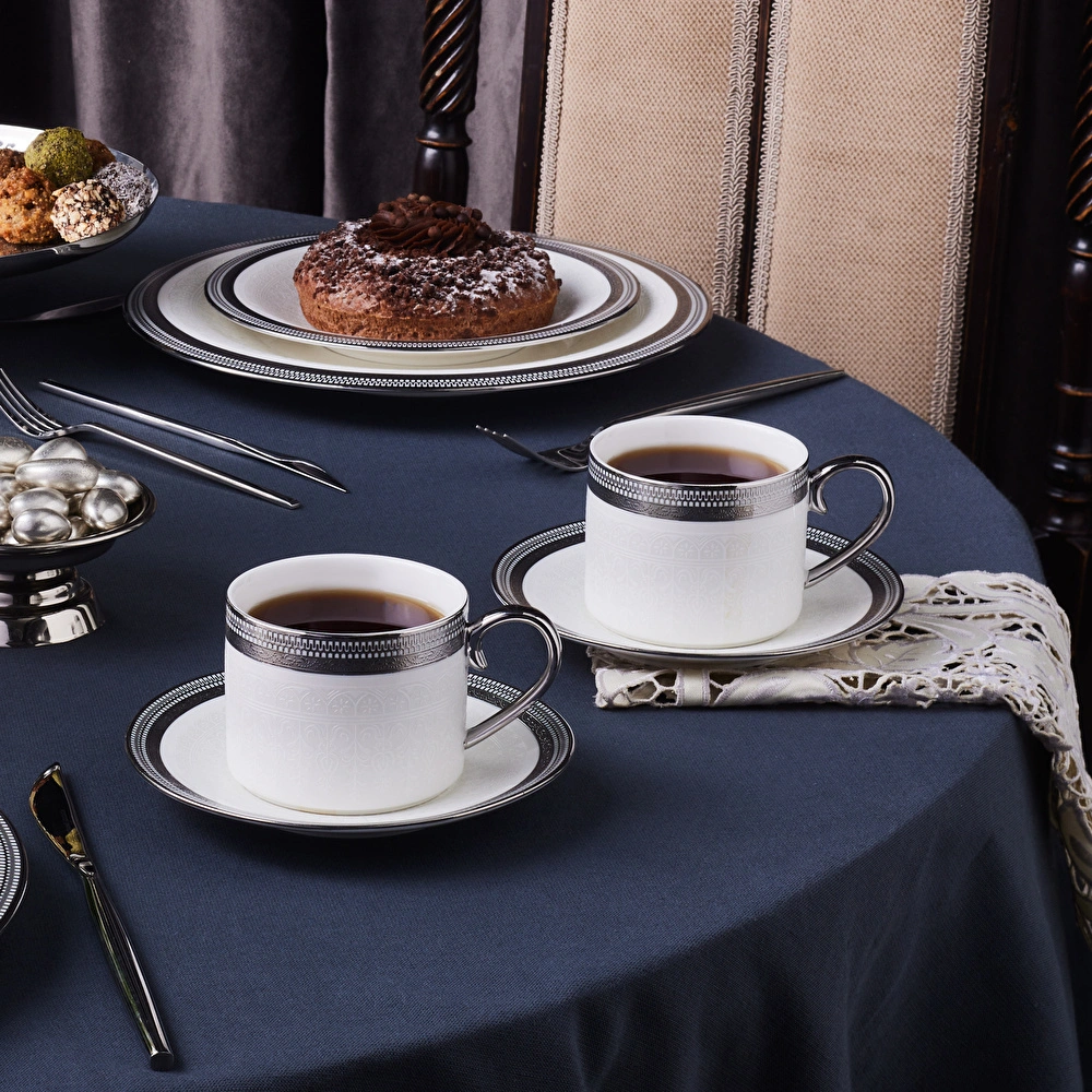 Karaca Royal Bone Kate 2 Kişilik Çay Fincan Takımı